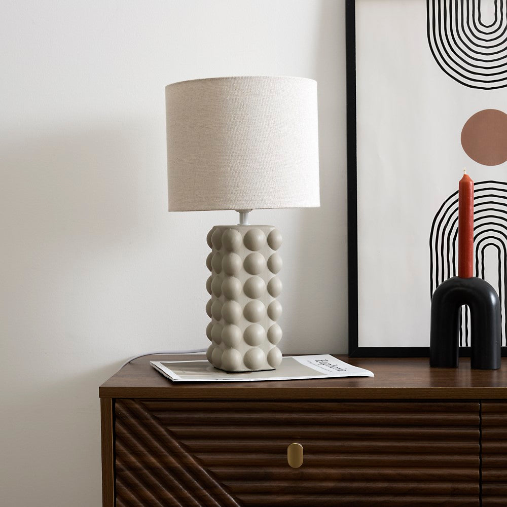HOME DECO FACTORY Lampe en céramique Taupe