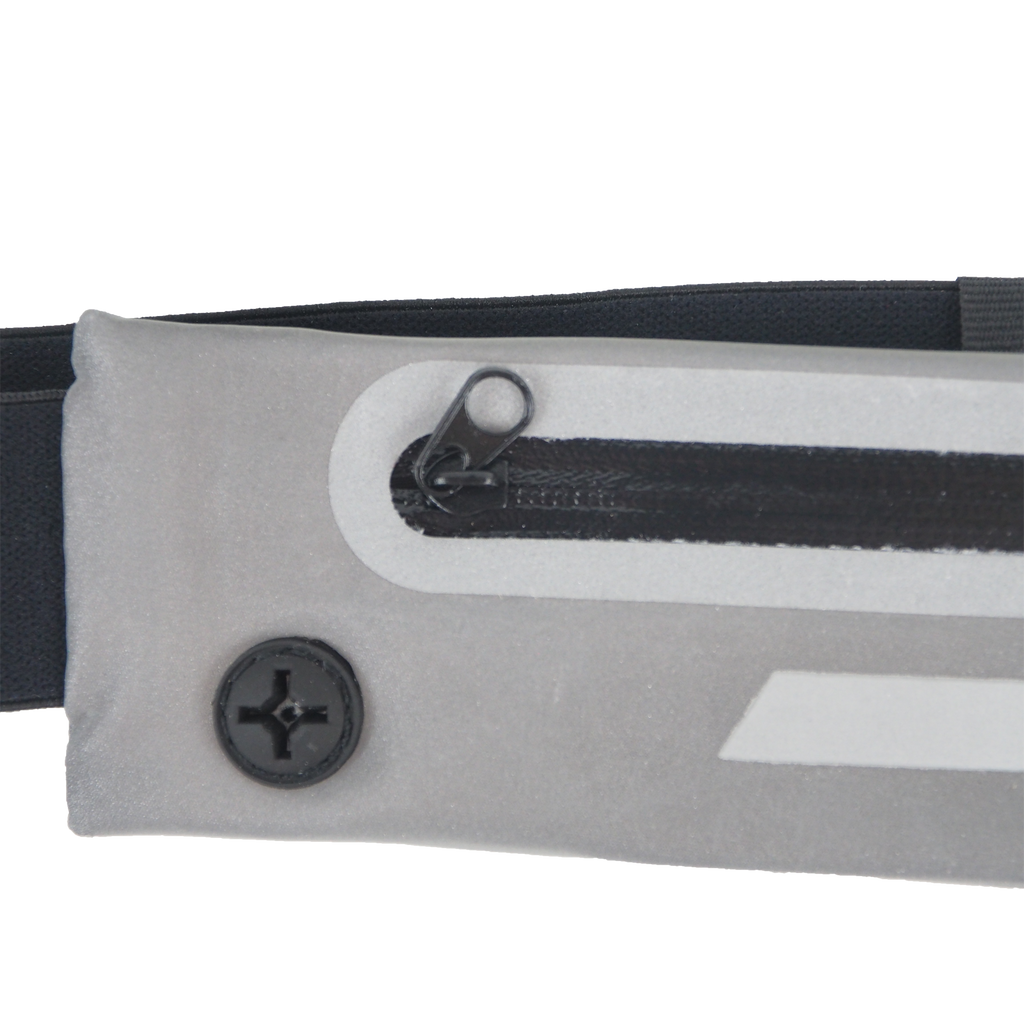 GoZone Sac banane fin entièrement réfléchissant avec poche zippée, Porte-téléphone de course, Ceinture porte-monnaie, Accessoires d'entraînement