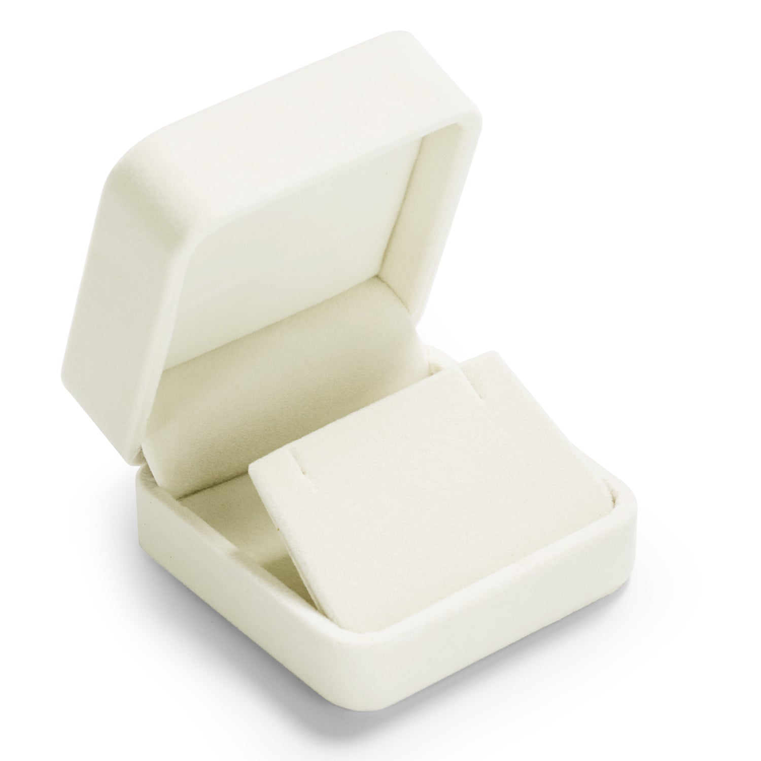 Oirlv Boîte à bague en velours blanc, boîte de rangement pour boucle d'oreille, collier et bracelet, boîte d'organisation de bijoux, boîte cadeau pour demande en mariage, fiançailles et mariage