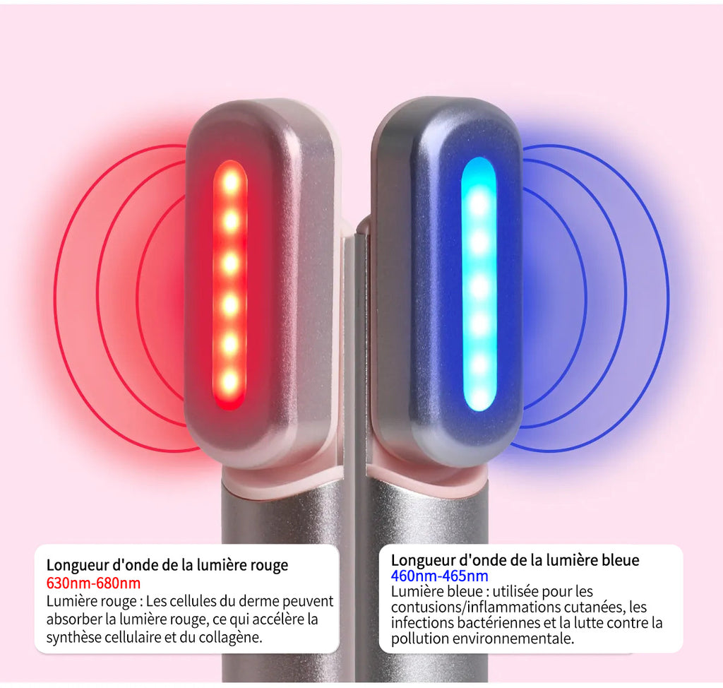 Qiweiny Appareil de soin oculaire anti-âge à baguette de massage rotative