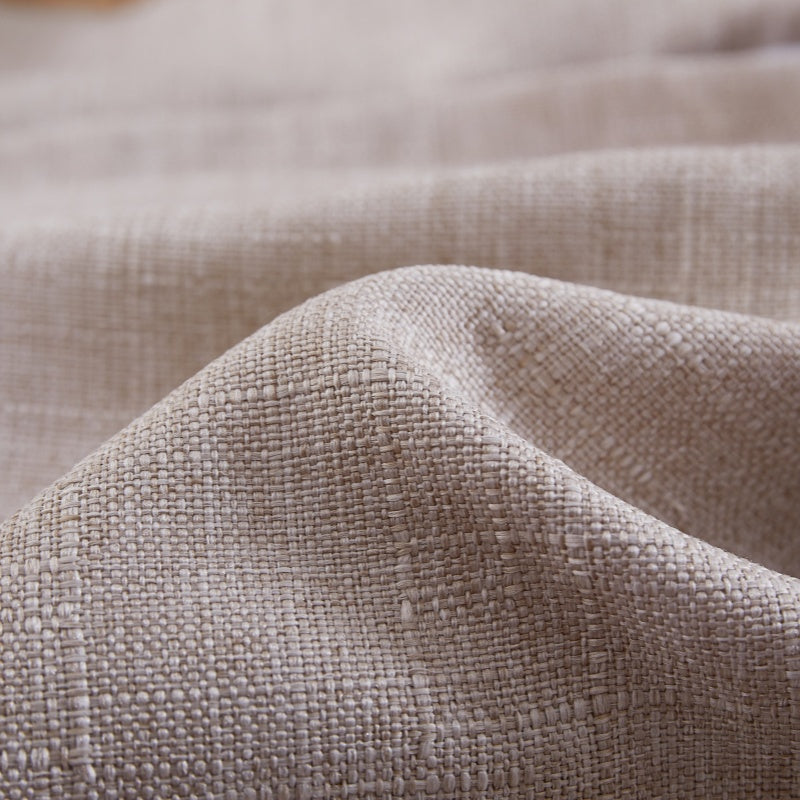 MEROPE, Housse de coussin aspect lin polyester, 50x50 cm, blanchi, 1 pack