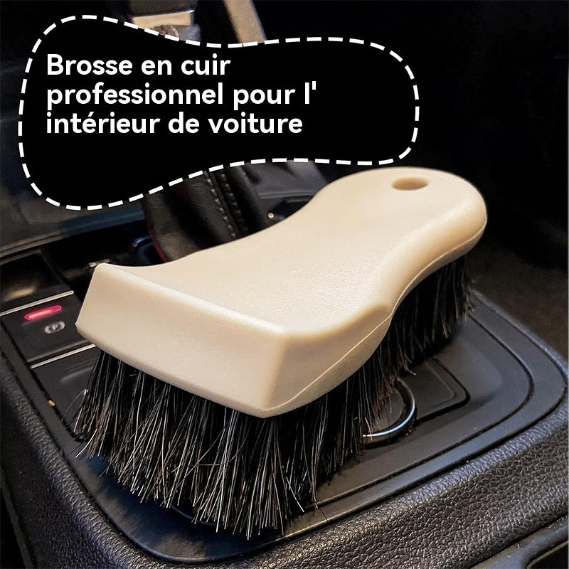 JORDAN&JUDY Lot de 2 brosses à chaussures en plastique, poils durs et souples, nettoyage en profondeur