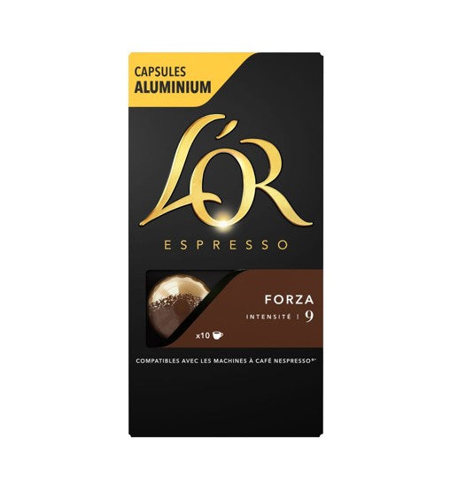 L'OR Capsules Espresso Forza compatible Nespresso - 10 capsules