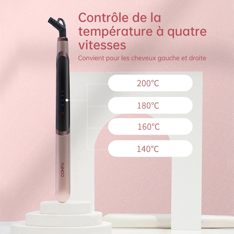 CONFU 529 Lisseur et boucleur ionique 2-en-1 avec chauffage PTC, 4 réglages de température et arrêt automatique