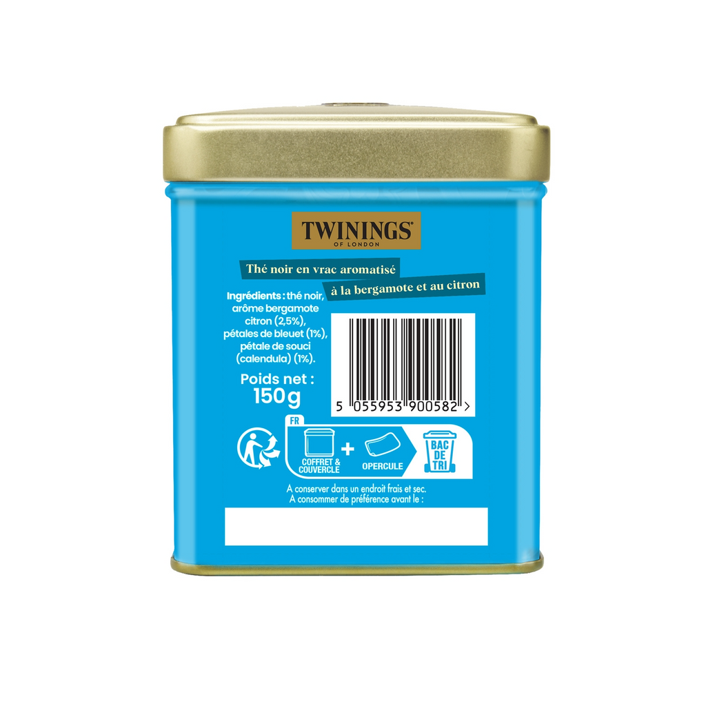 Twinings Thé noir Earl Grey russe Boîte 150 g