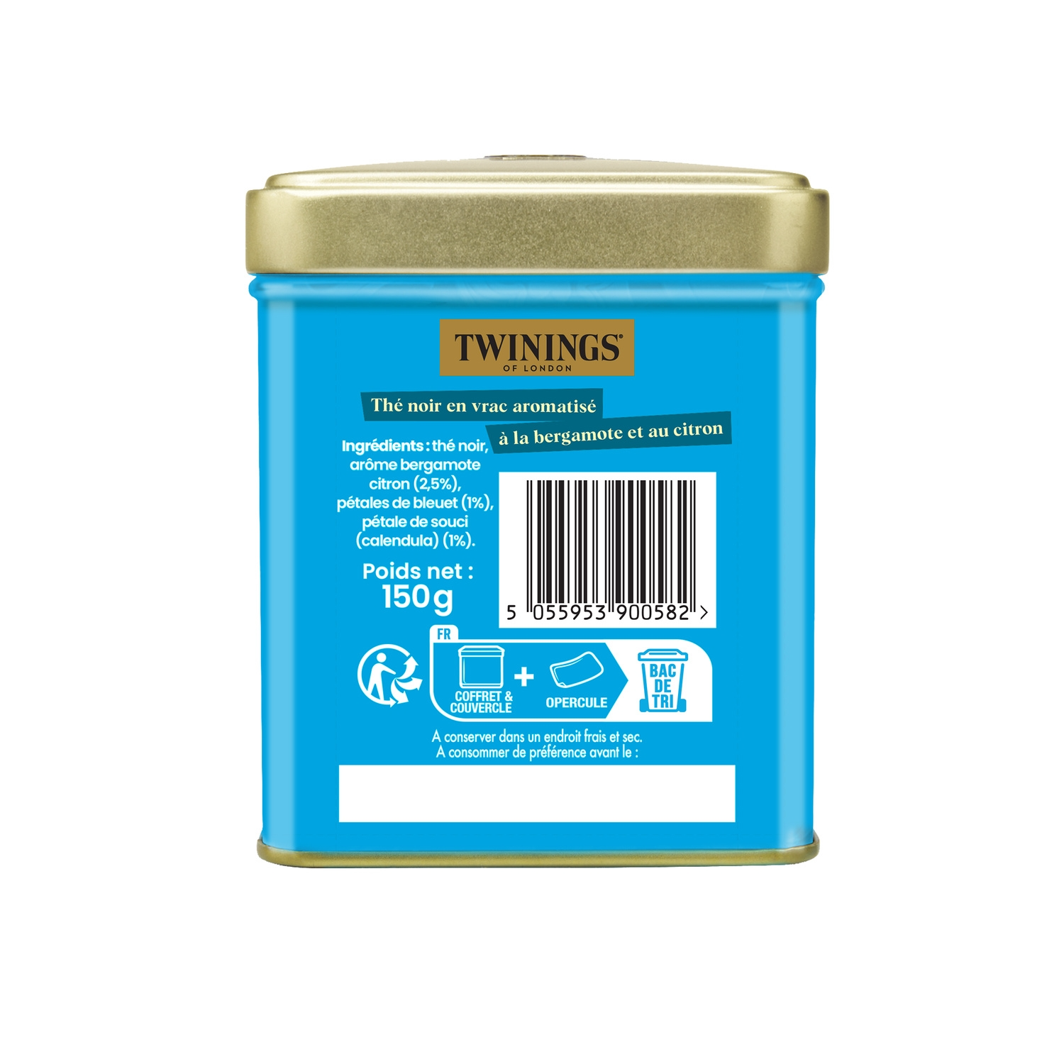 Twinings Thé noir Earl Grey russe Boîte 150 g