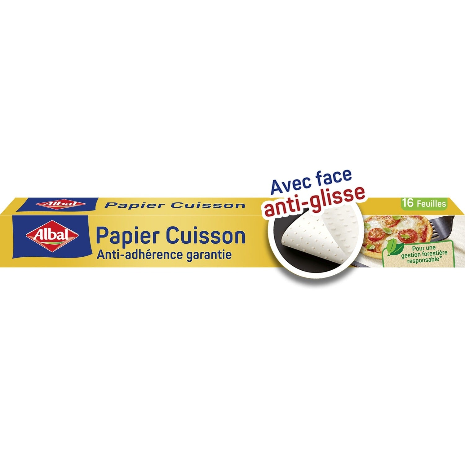ALBAL Feuilles de papier cuisson, Prédécoupées, 16 feuilles