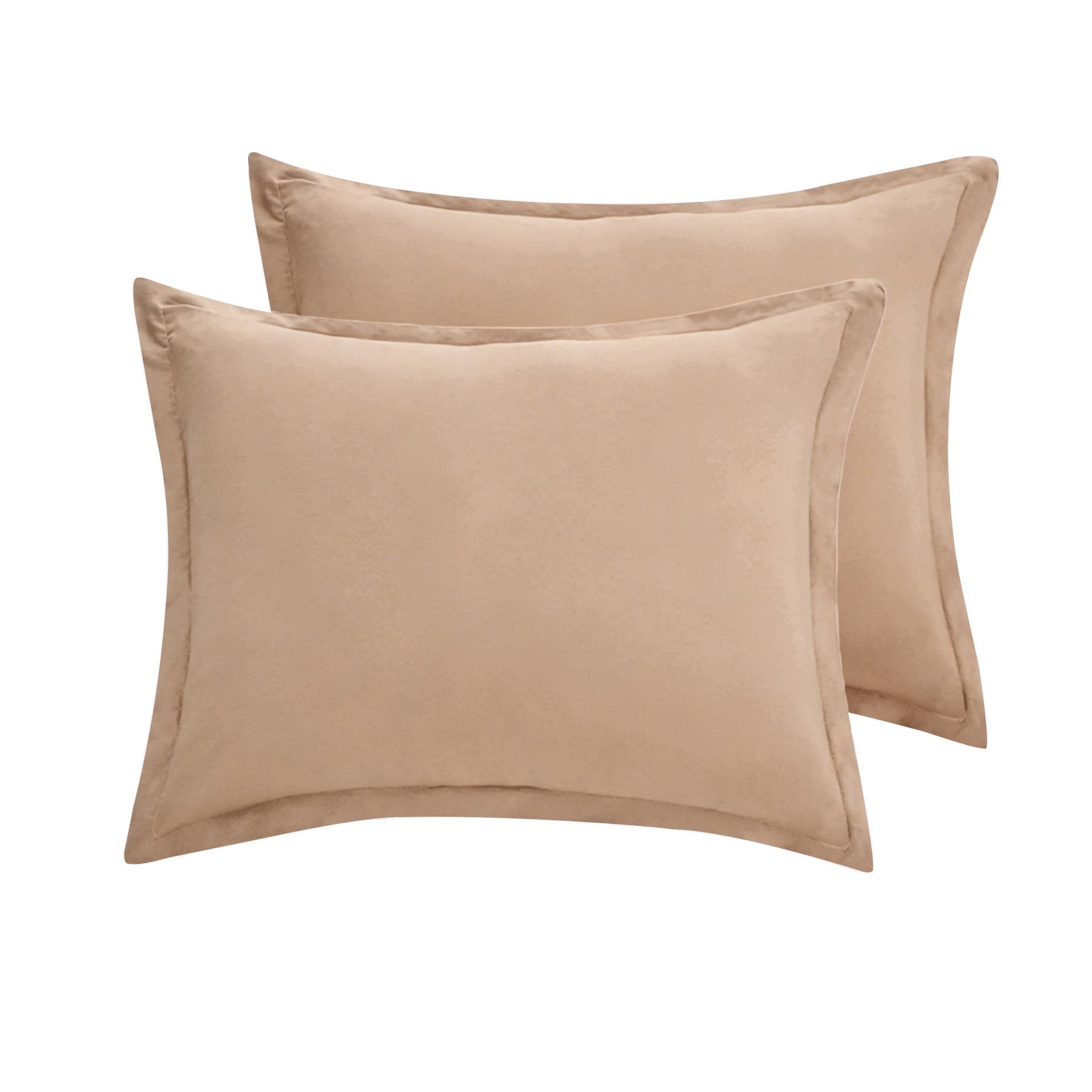 LEBONSOIR Parure de lit kaki avec housse de couette, 200 x 200 cm/65 x 65 cm x 2, Respirante durable douce confortable, Avec fermeture éclair, 3 pièces, Inclut 1 housse de couette et 2 taies d'oreiller, Sans couette