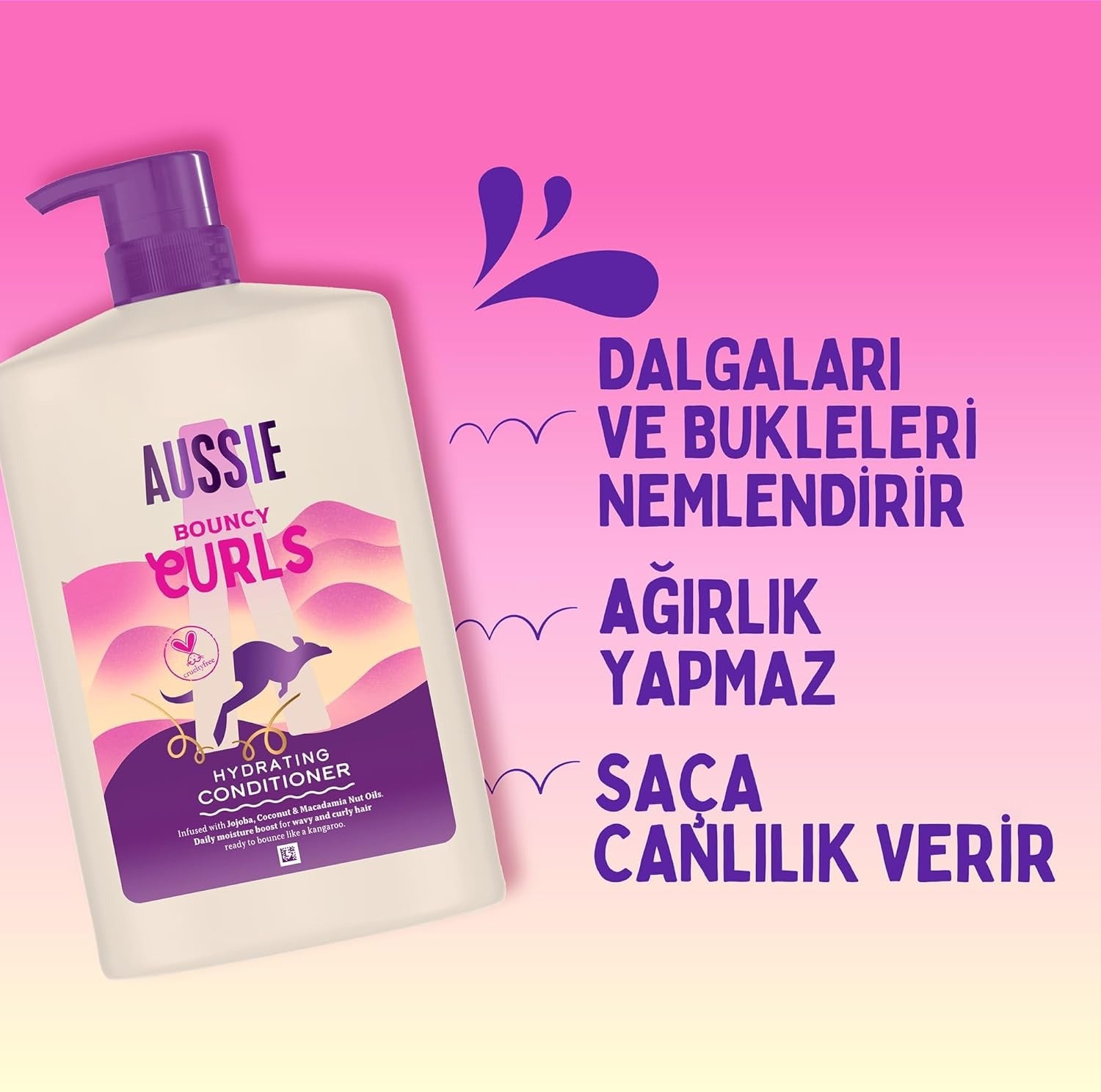 Aussie Bouncy Curls Après-shampooing Hydratant pour Cheveux Ondulés et Bouclés - 1000 ml