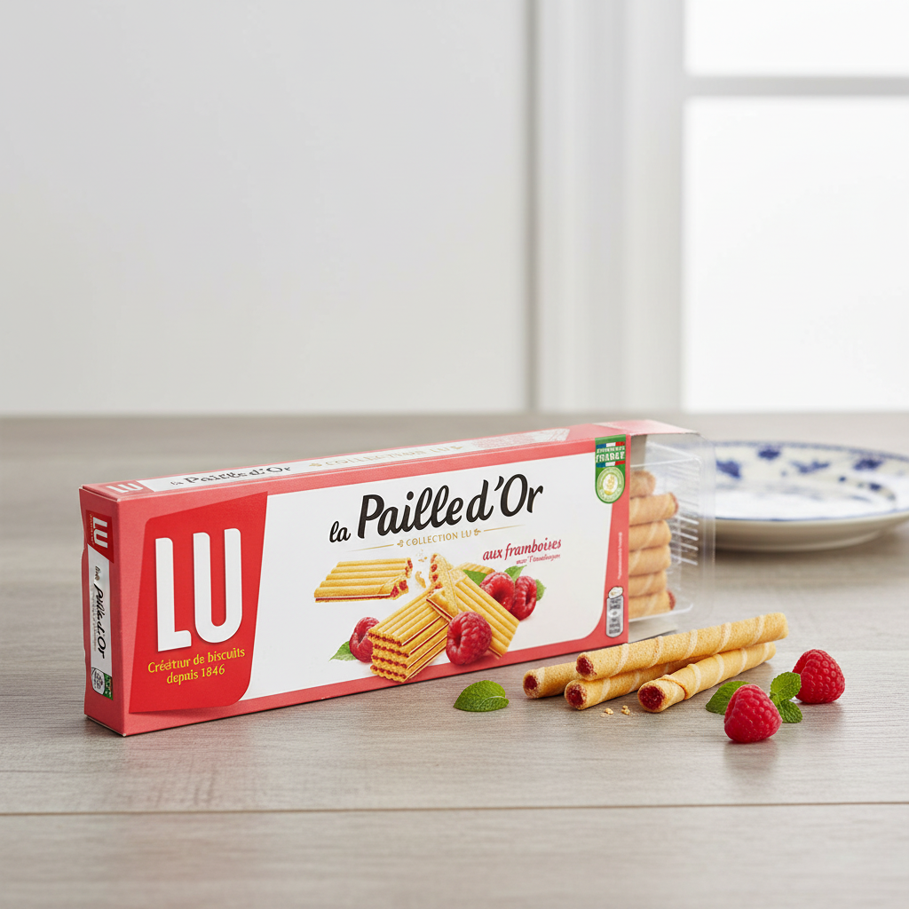 LU La Paille d'Or Gaufrettes fourrées aux framboises - 170 g