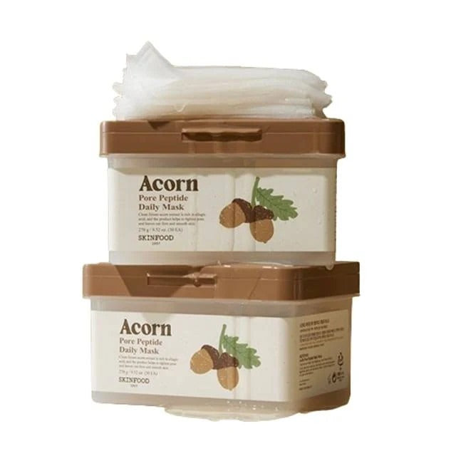 SKINFOOD Masque Quotidien Peau de Chêne Peptide Pores 270 g (30 Feuilles)