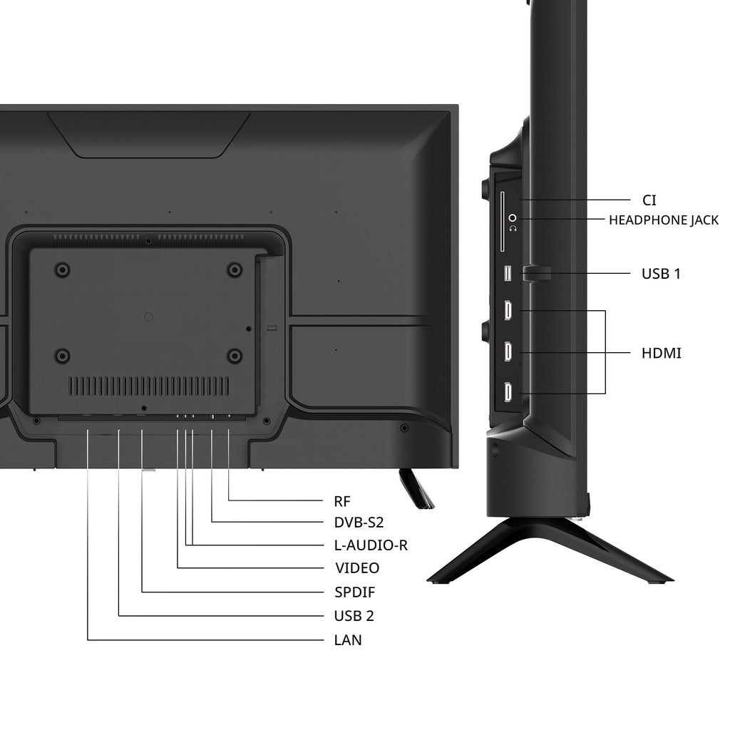 KONKA KDG32YR682ANTS Téléviseur intelligent DLED 32 pouces HD 720p webOS HDR10 Dolby Audio AirPlay LG Channels
