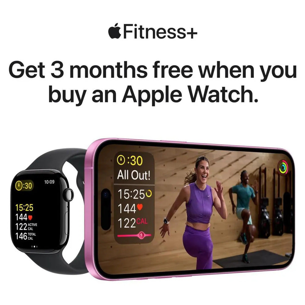 Apple Watch Series 10 GPS WiFi - 42 mm - Noir - Taille S/M - 2024 - Bracelet Sport Noir S/M