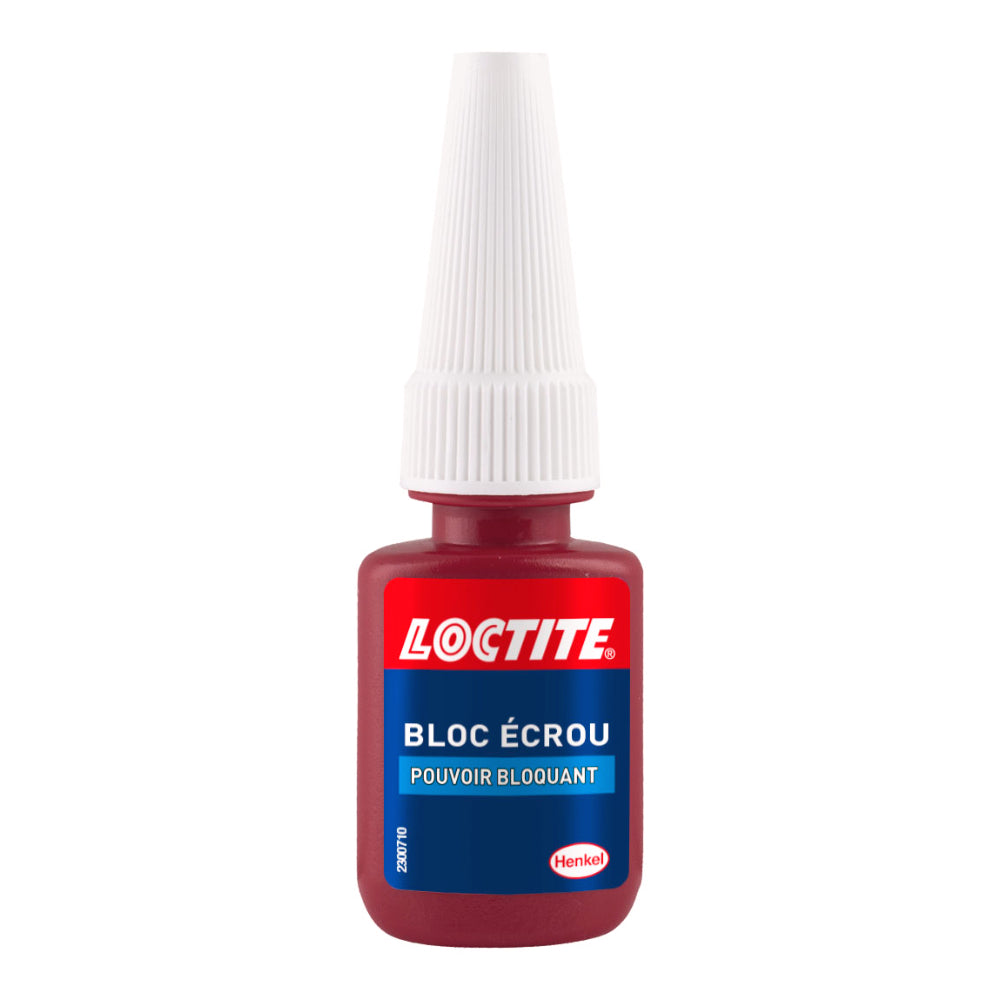 Henkel LOCTITE Colle Bloc Écrou (flacon 5 ml) - Résine autobloquante pour éviter le desserage par vibration de boulons, écrous, vis