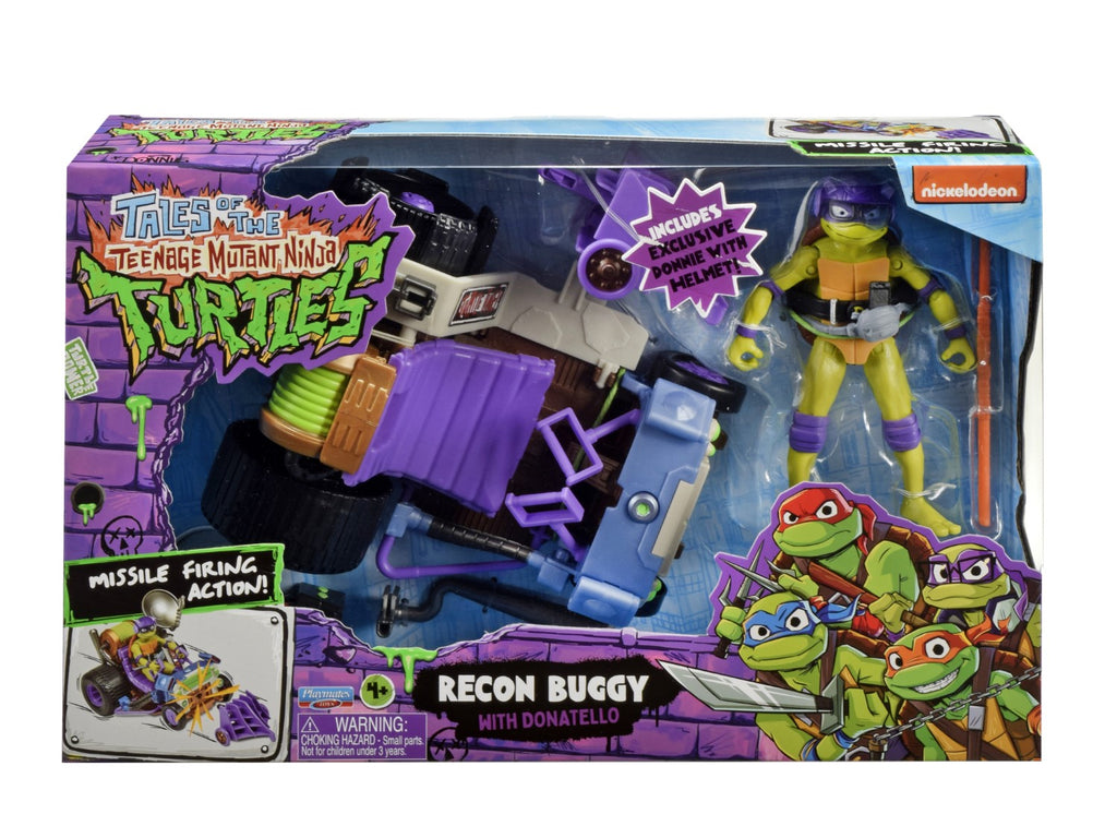 TORTUES NINJA Tortues Ninja, Buggy Véhicule Deluxe, Avec figurine 12 cm, Donatello, Pour les enfants à partir de 4 ans, T02001