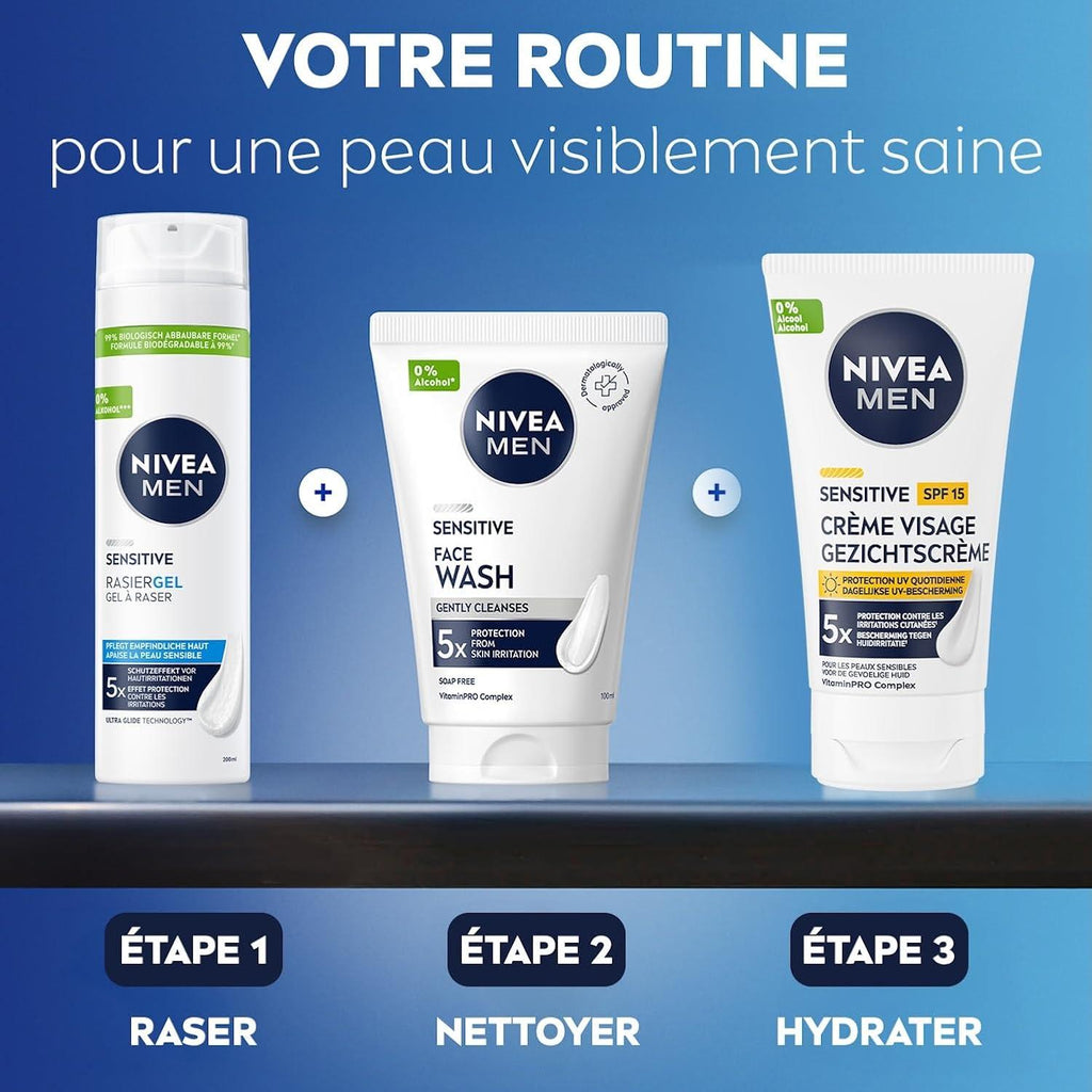 NIVEA MEN Sensitive Visage Gel à Raser 200ml