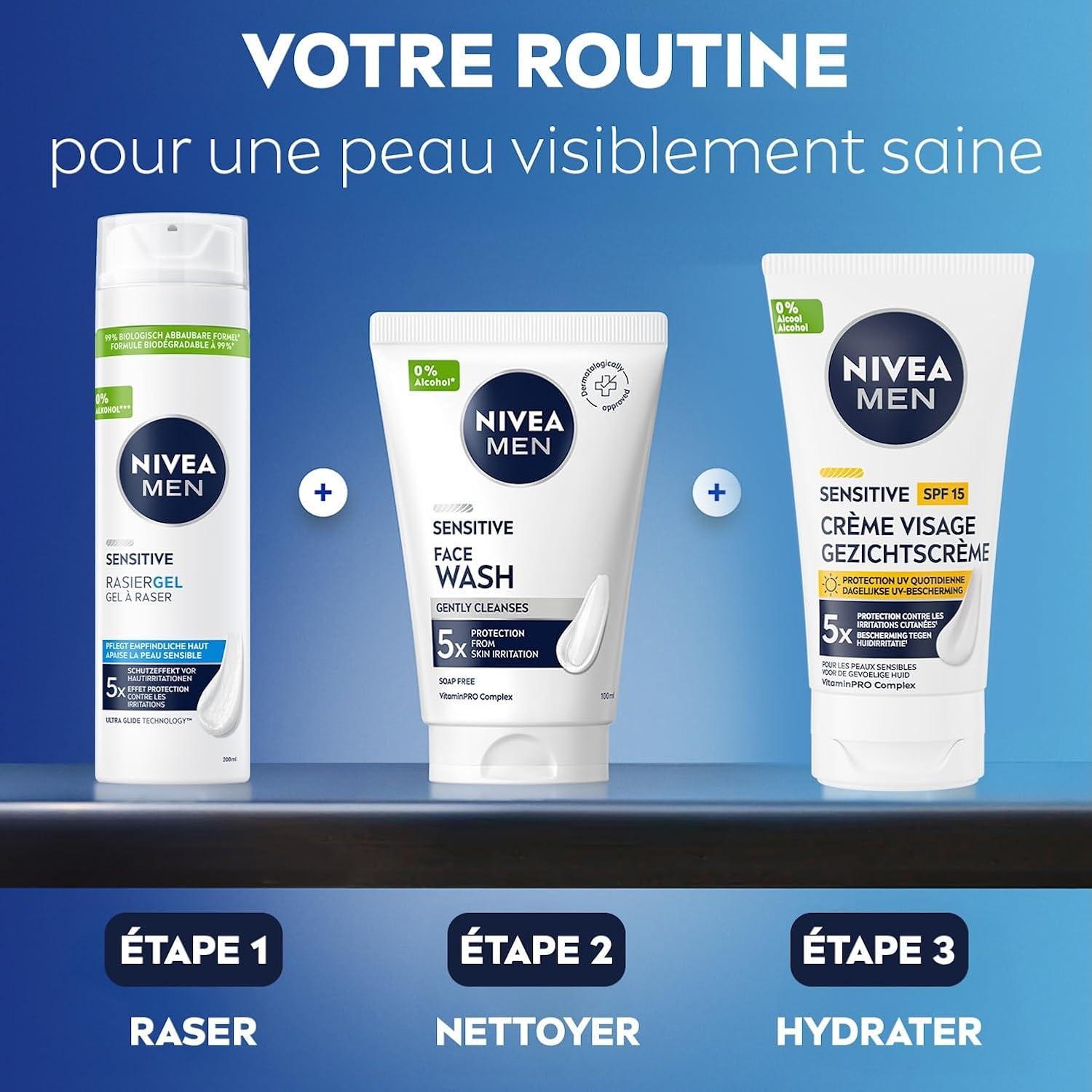 NIVEA MEN Sensitive Visage Gel à Raser 200ml