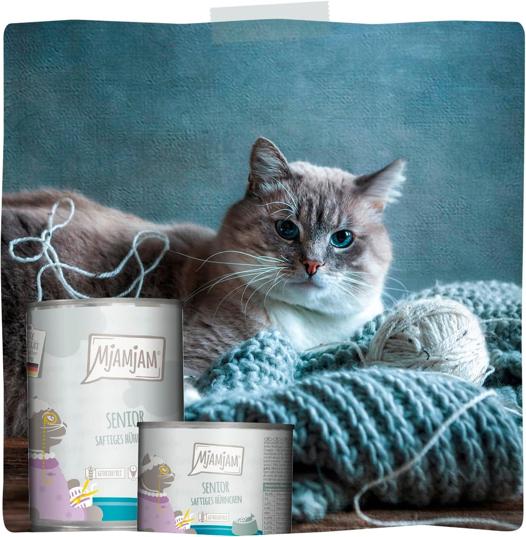 [Peut être servi frais pour l'été] MjAMJAM Nourriture humide pour chat senior au poulet - 400 g x 6