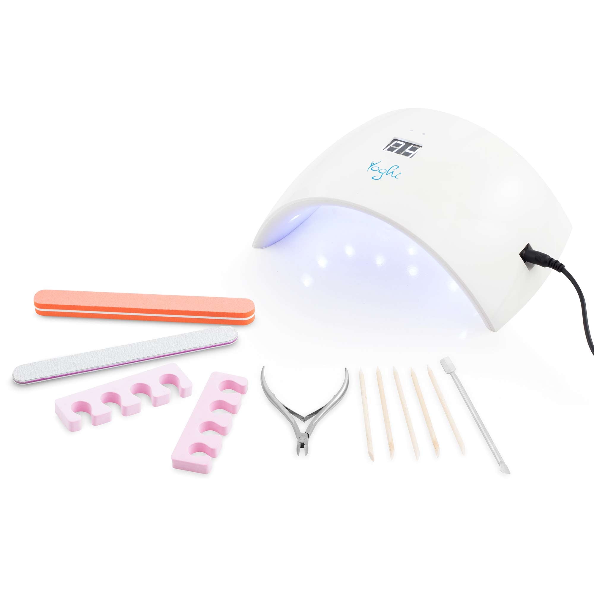 YOGHI Like+ - Kit de Manucure et Pédicure avec Lampe LED 12 W et 12 Accessoires