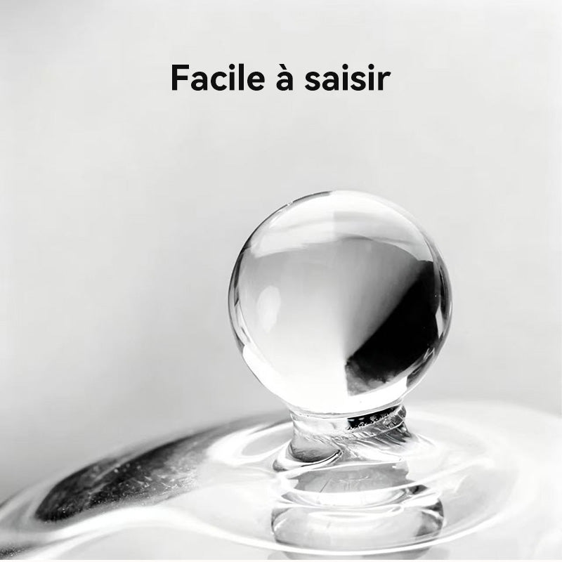 JORDAN&JUDY Bocal en verre avec couvercle et cuillère, Bocal de conservation des aliments, 350 ml