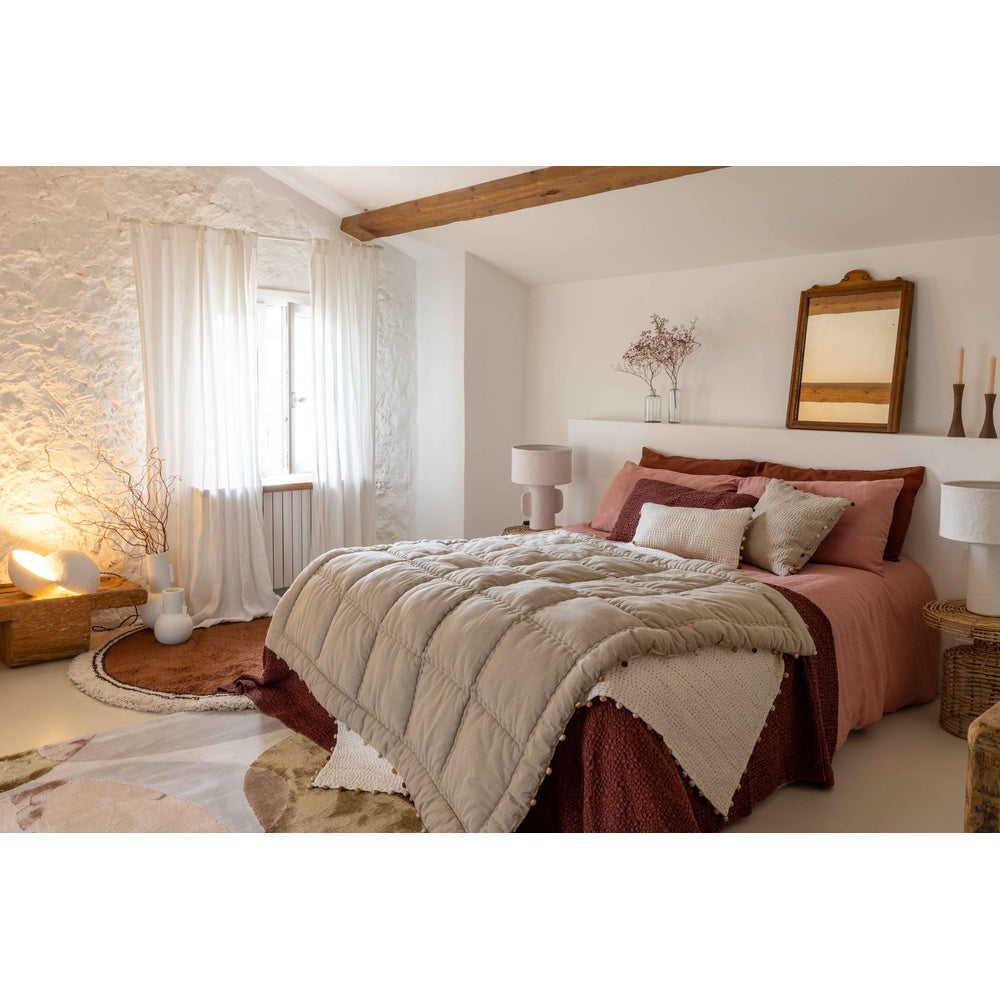 Vivaraise Linco Housse de couette rose poudré - 260 x 240 cm