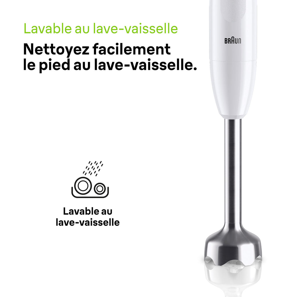 BRAUN MultiQuick 1, Mixeur plongeant, MQ10.001M, blanc