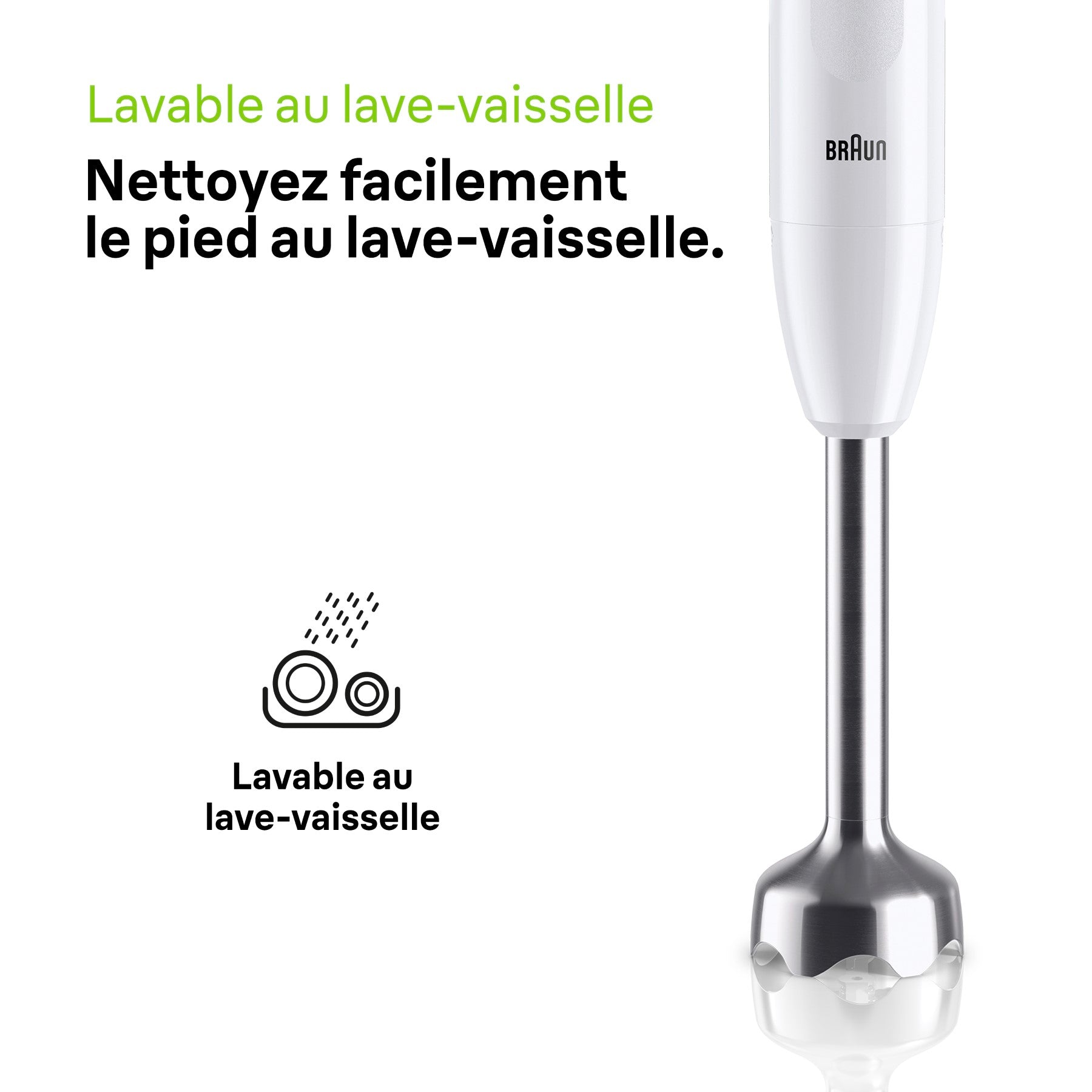 BRAUN MultiQuick 1, Mixeur plongeant, MQ10.001M, blanc
