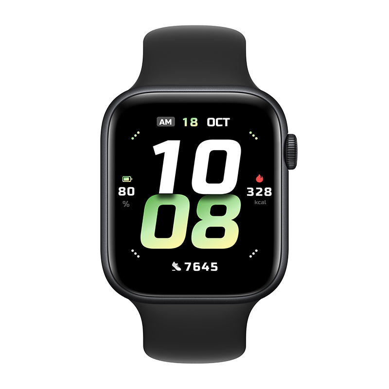 HONOR Watch 5 Montre connectée 64 Mo + 4 Go avec 15 jours d’autonomie, suivi GPS précis, scan de santé et bracelet en silicone - Noir