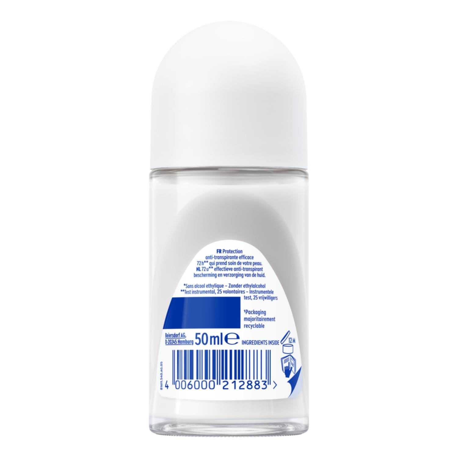 NIVEA Déodorant Femme Aisselles Dry Comfort Protection 72h Bille 50 ml