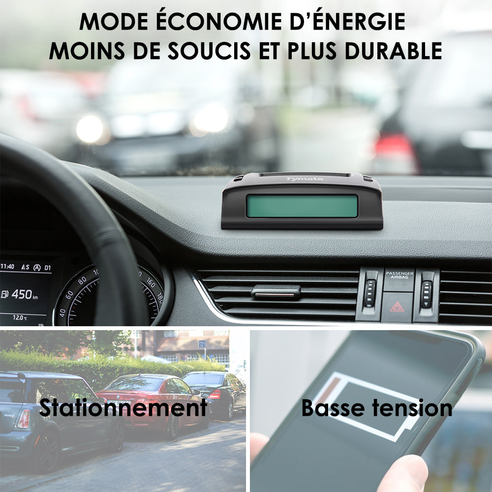 Tymate Système de surveillance de la pression des pneus pour camping-car, À énergie solaire avec 4 capteurs, 0 à 87 PSI, 6 modes d'alarme, Écran LCD couleur