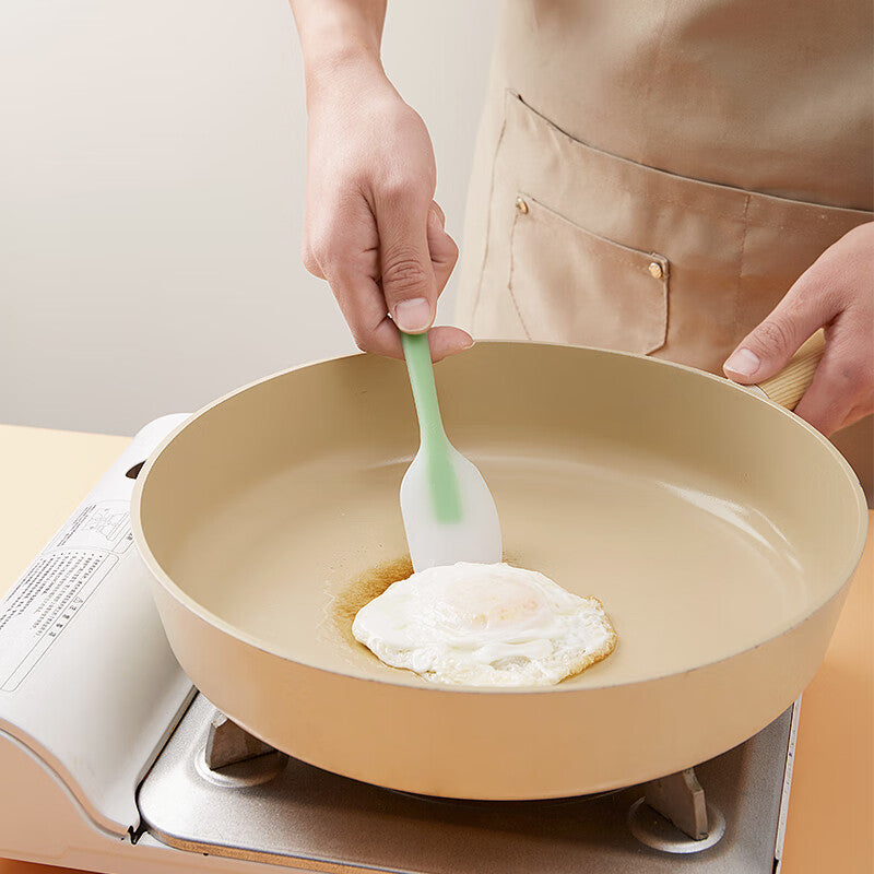 BJ Ensemble vert clair de pinceau à huile et de spatule-grattoir 21 cm