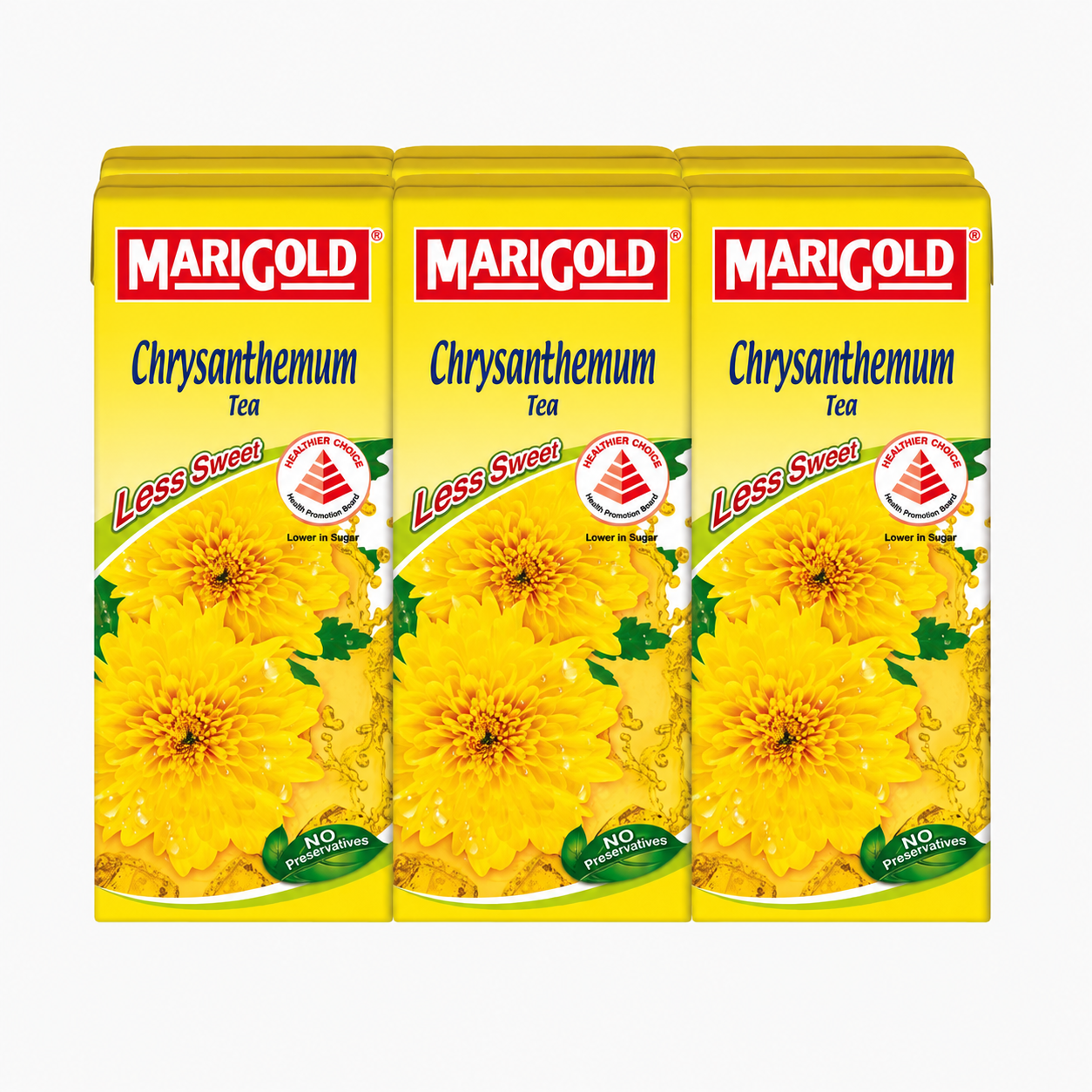 Marigold Thé au Chrysanthème Moins Sucré 6 x 250 ml