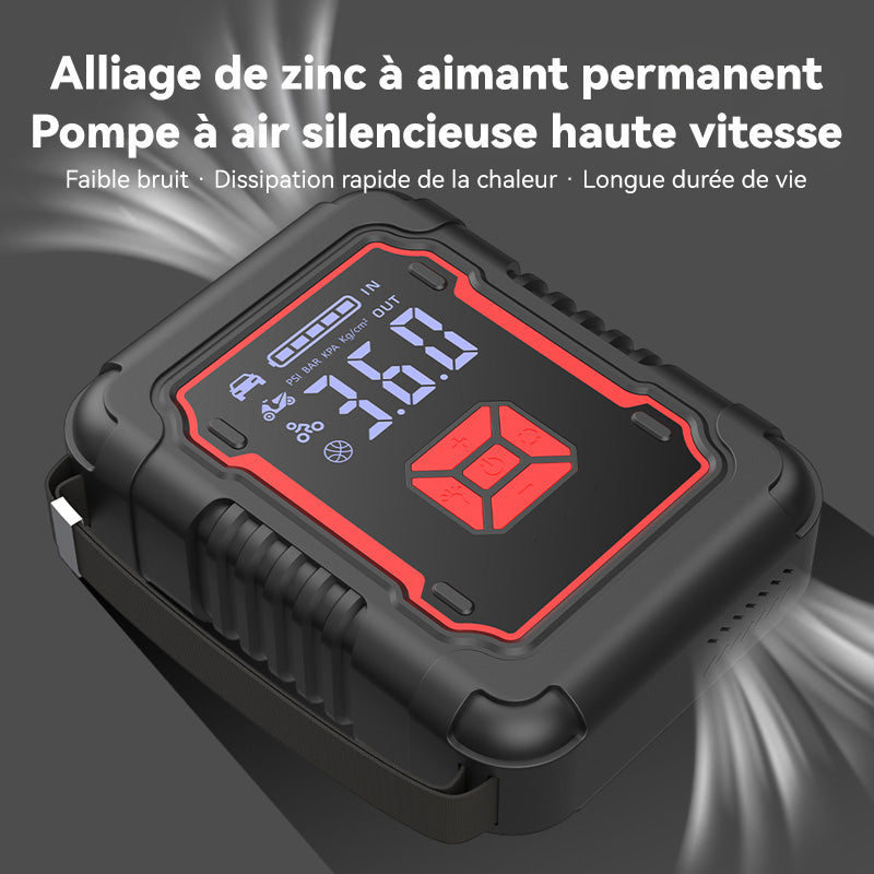 Porbi X9 Démarreur avec Compresseur d'Air 3000A Démarreur Portable de Voiture, Booster de Batterie 20000mAh & Gonfleur de Pneus 150PSI