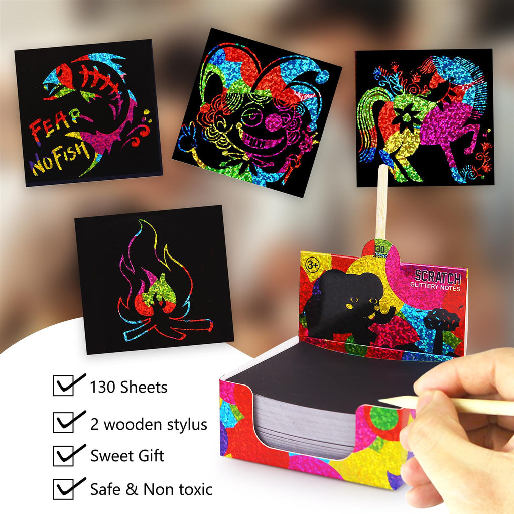 Jar Melo Kit d’art au grattoir avec notes - Arc-en-ciel