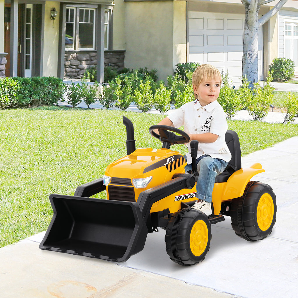 Costway Jouet pelleteuse mobile pour enfants avec godet réglable, 3-8 ans, Jaune