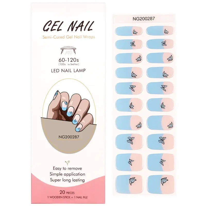 MeoMagic 14-131 Autocollants gels pour ongles - 20 pièces