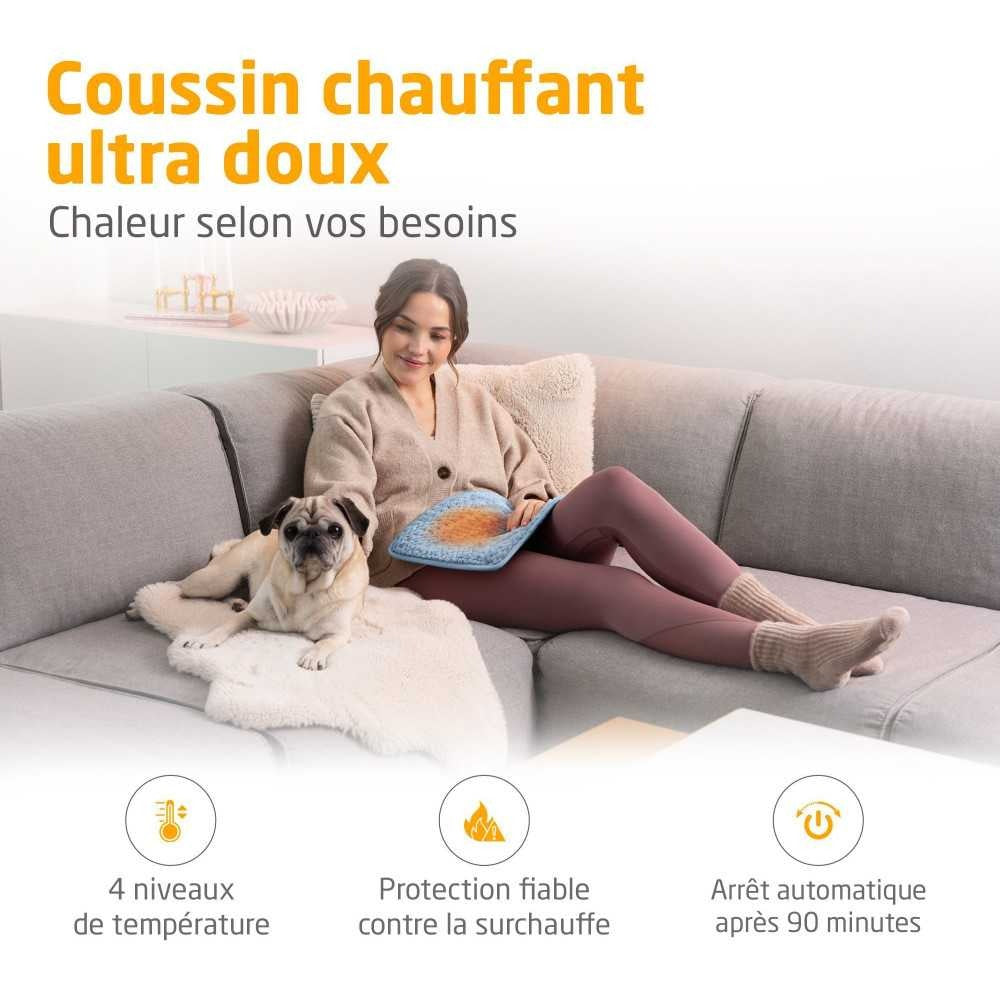Medisana HP 515 Coussin chauffant ultra-doux 4 réglages - Bleu