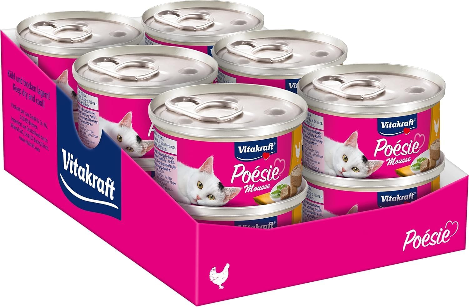 vitakraft Poesie Mousse Nourriture Humide pour Chat Poulet - 12*85 g