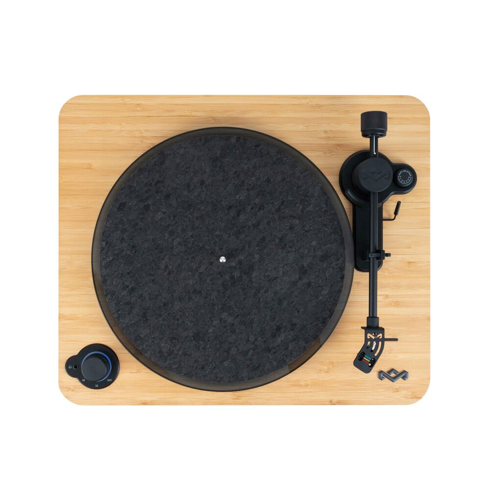 House of Marley Stir It Up Lux Platine vinyle Bluetooth à 2 vitesses - Verre et bambou