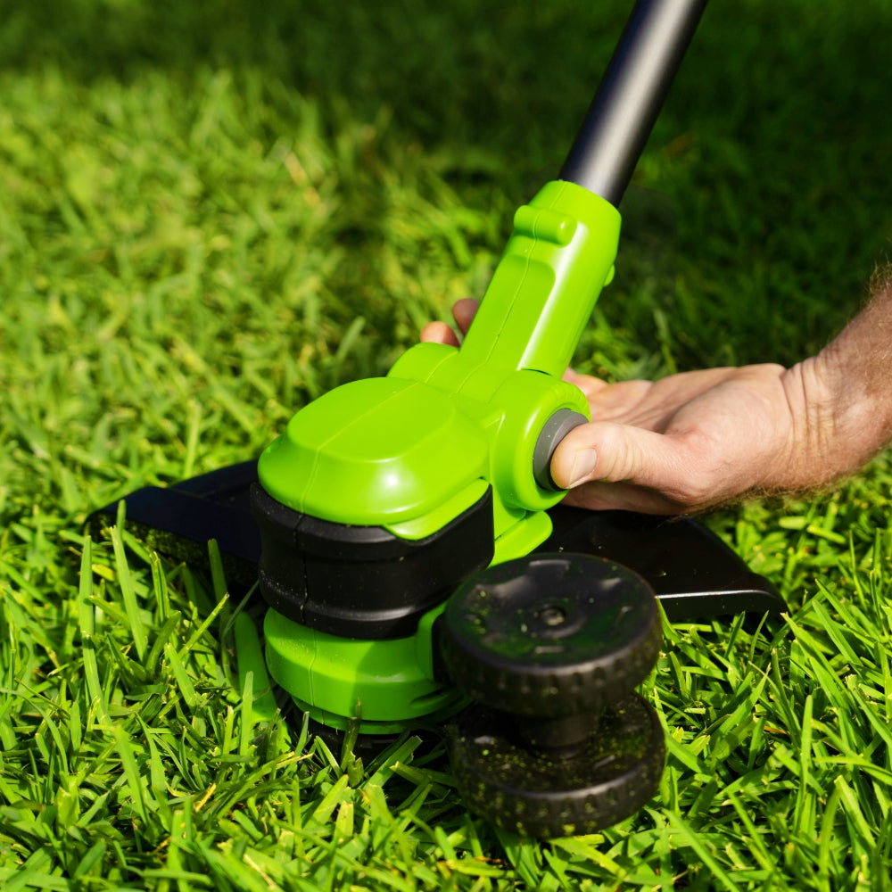 greenworks Coupe-bordures sans balais 24 V Gen2 2 en 1 avec batterie pour petits et moyens jardins, Hauteur réglable, Largeur de coupe 30 cm