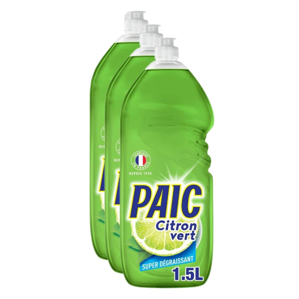 Paic - Liquide Vaisselle - Citron Vert - 3 x 1,5 L (= 4,5 L)