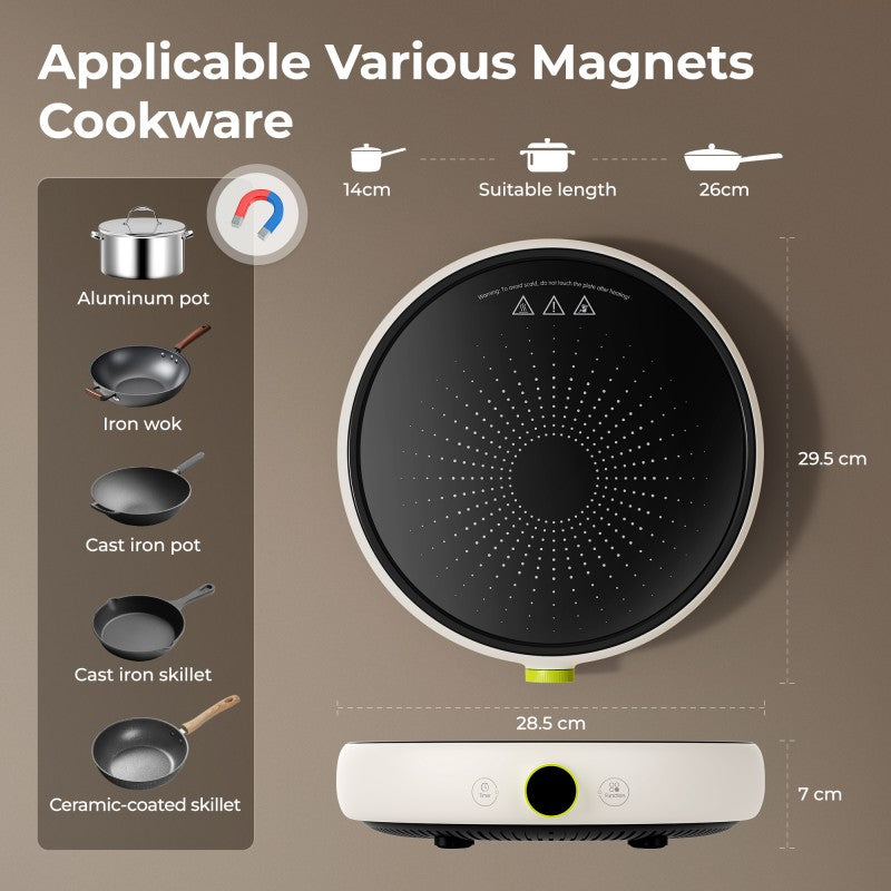 Joyami plaque à induction ronde JCL02M - 220/240 V - 2100 W