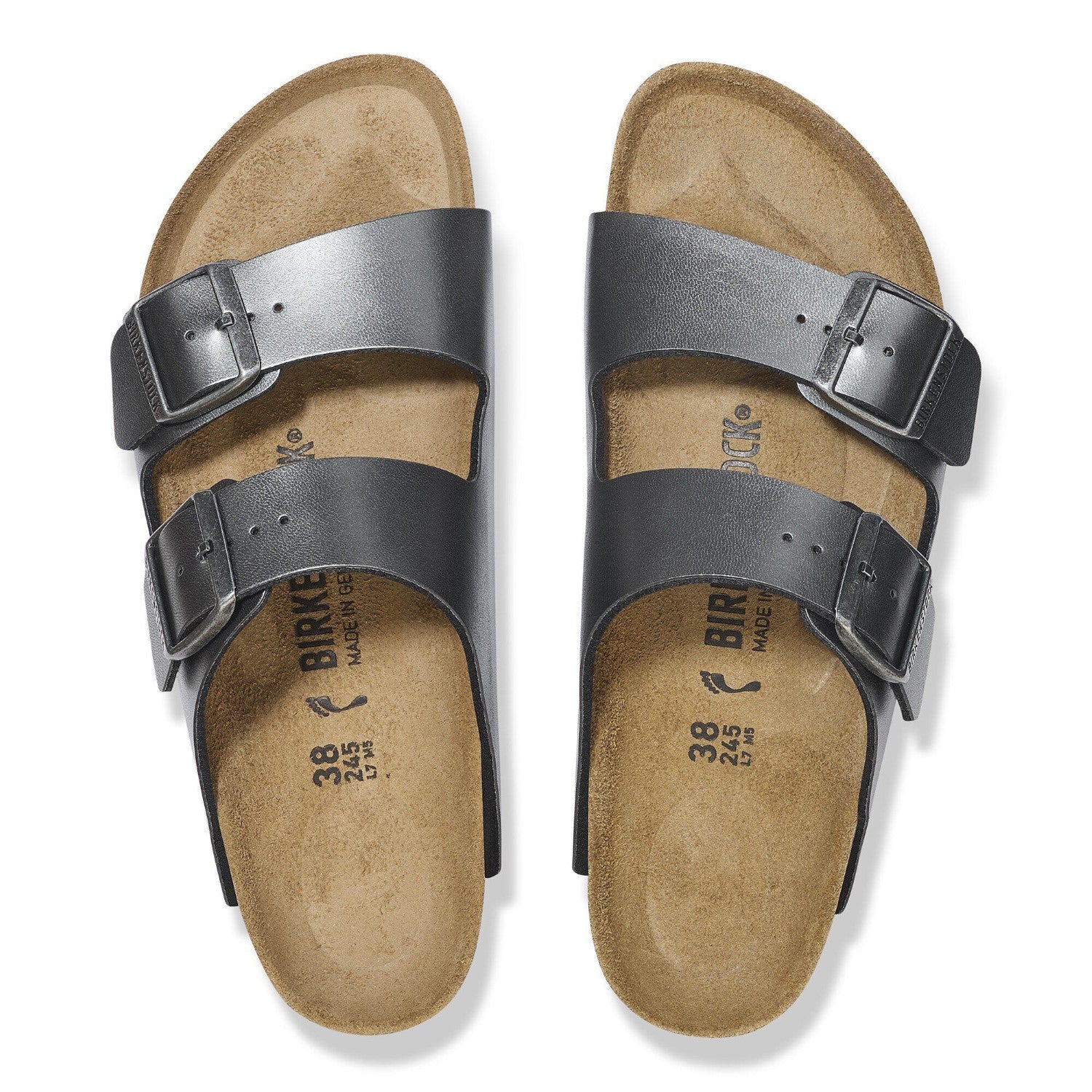 Birkenstock Arizona Birko Flor Femme (Étroit) Noir