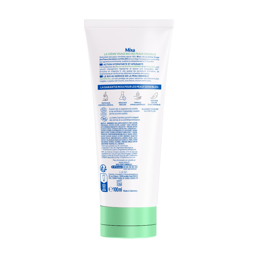 Mixa Bio Crème Visage Hydratante Protectrice 50 ml