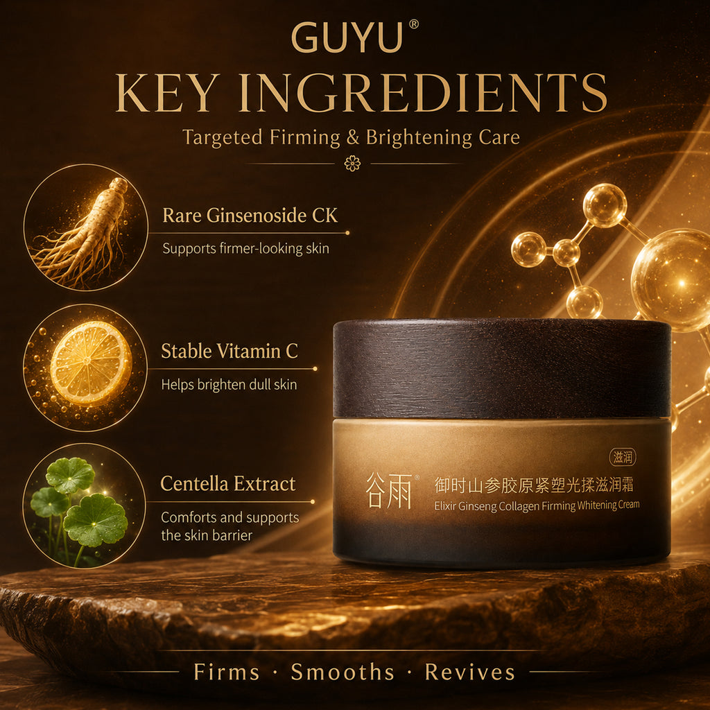 GUYU Crème Raffermissante Éclat Ginseng Collagène 50 g
