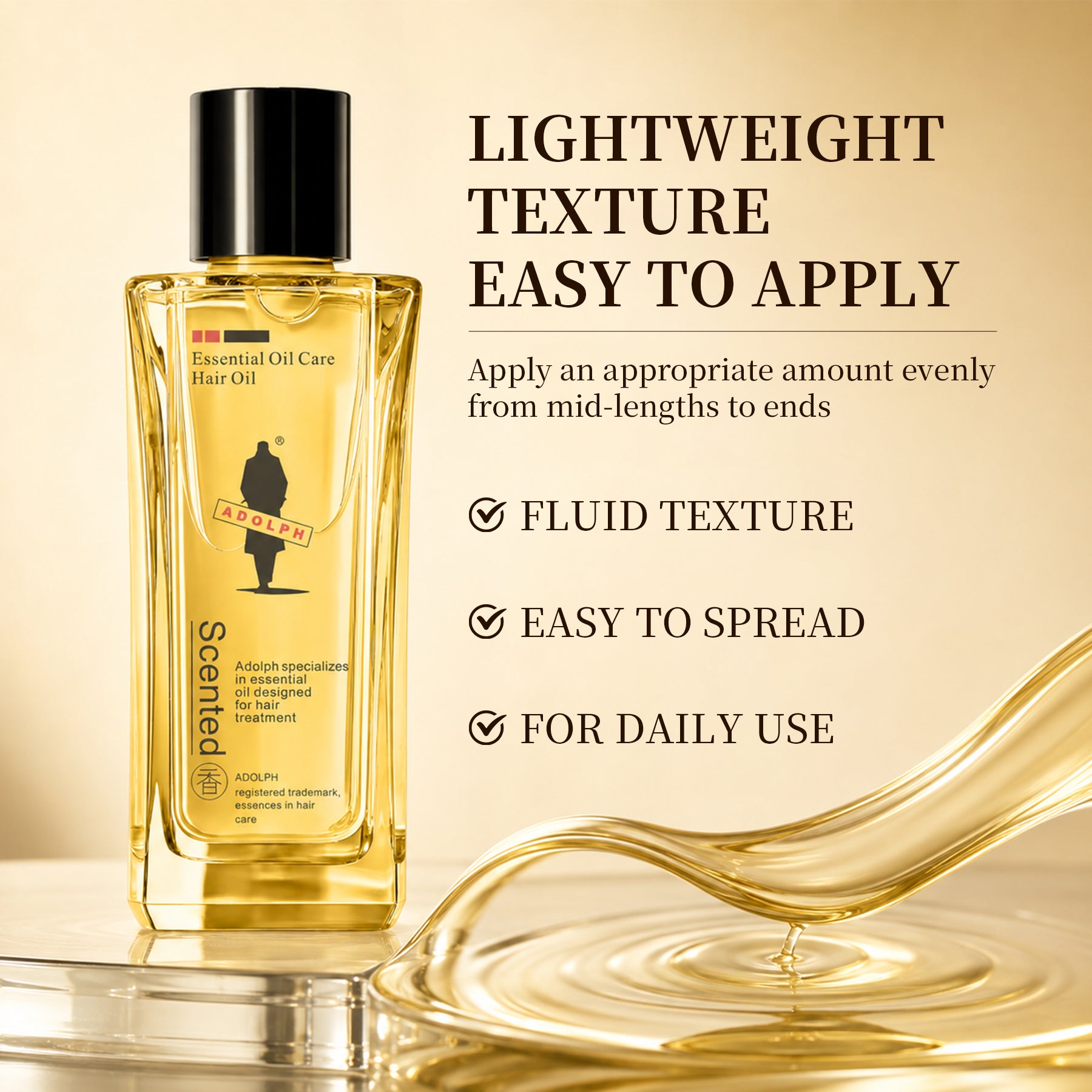 ADOLPH Huile de Soin Capillaire aux Huiles Essentielles 30 ml