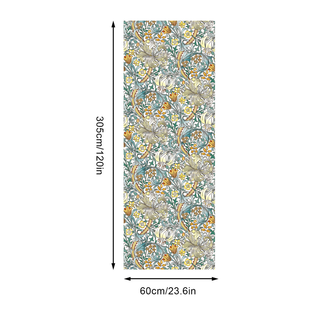 Murgall Rouleau de film décoratif pour vitre Morris lys doré - 60 x 305 cm