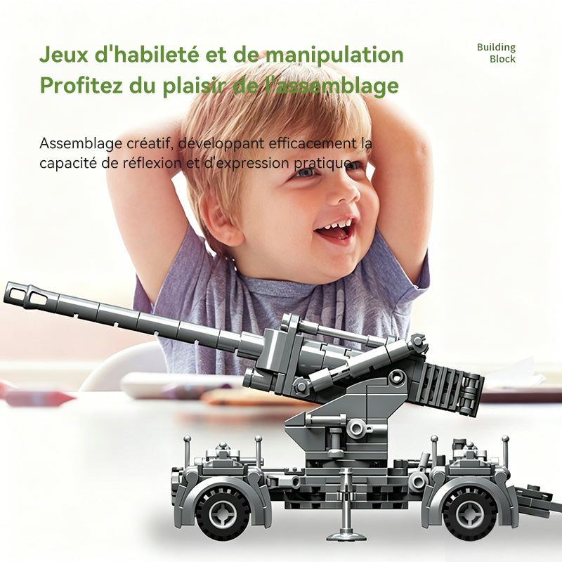 CAYI Canon antiaérien allemand 88 mm Flak 355 pcs Ensemble de blocs de construction pour constructeurs amateurs