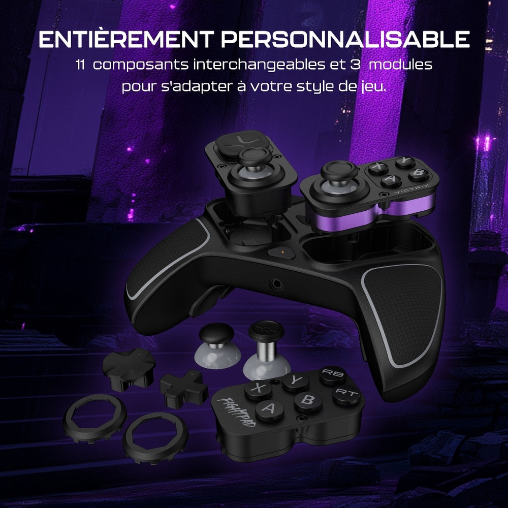 Turtle Beach Victrix Pro BFG Reloaded Manette esport modulaire Sans fil - Gâchettes à effet Hall & Sticks Anti-Drift & Module Fightpad 6 boutons - Xbox Series X|S