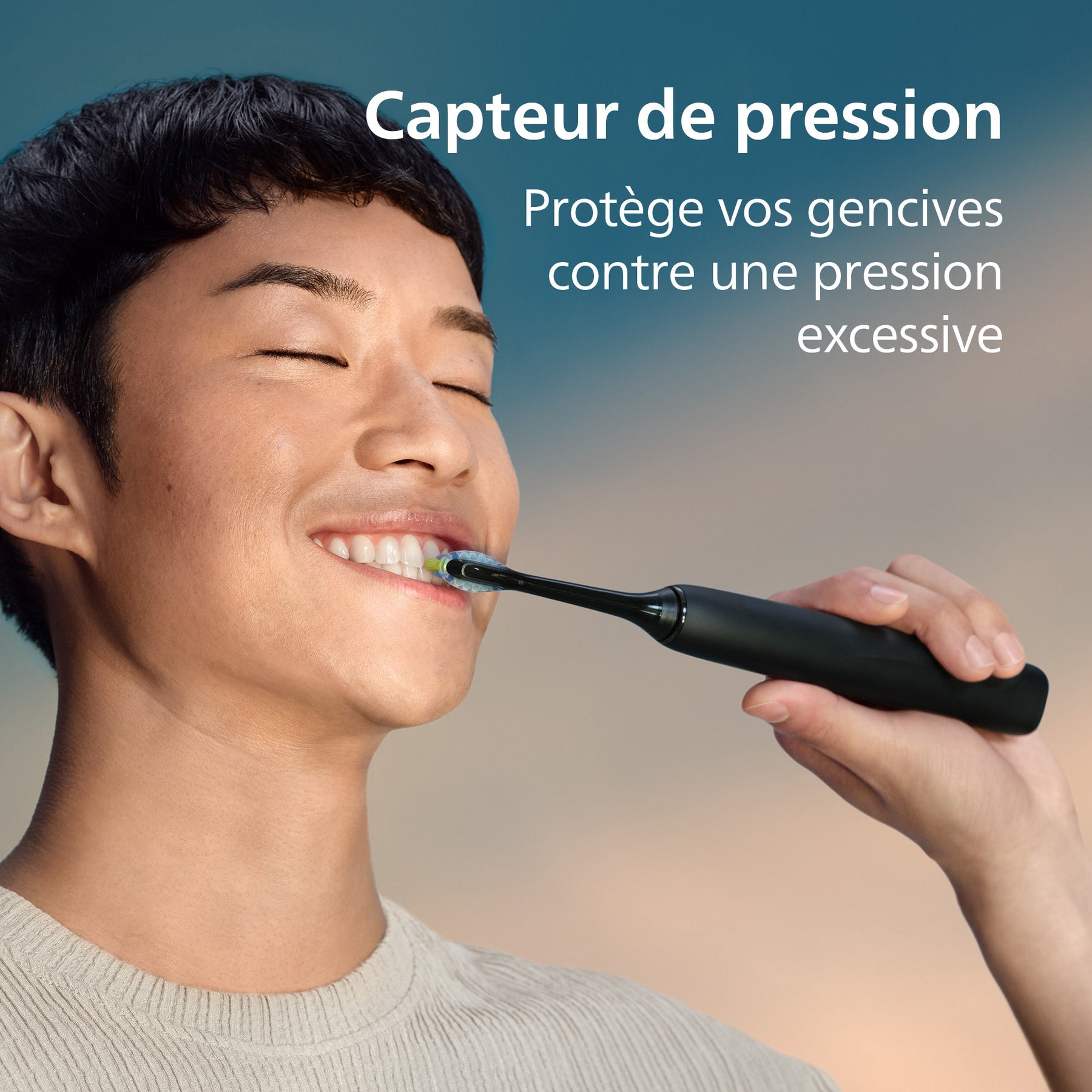 Philips Sonicare DiamondClean 9000 HX9913/18 Brosse à dents électrique avec application, capteur de pression, 4 modes de brossage, 3 niveaux d'intensité, verre de charge, coffret voyage USB - Noir